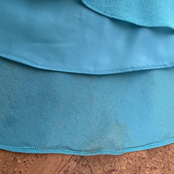 Jones New York 100% Silk prom, sea foam green bridesmaids dress! Formal! Size 8 - Picture 13 of 14